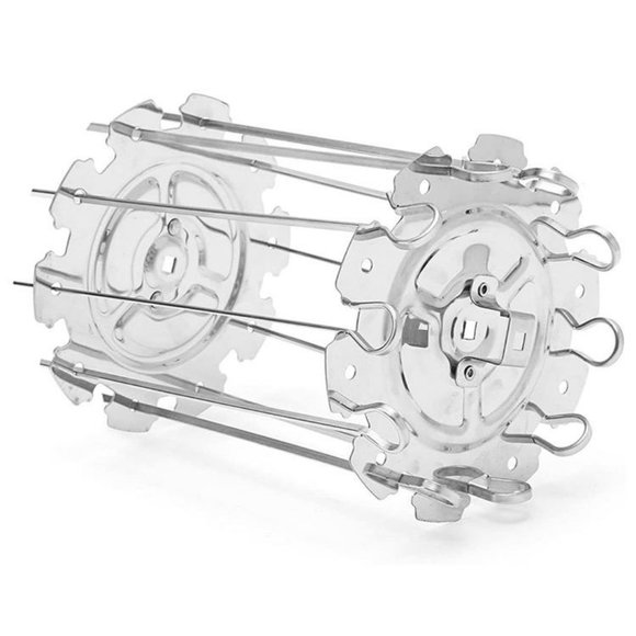 BBQ Steel Metal Roaster Rotisserie Skewers Needle Cage Oven Rotisserie Motor - Picture 7 of 15